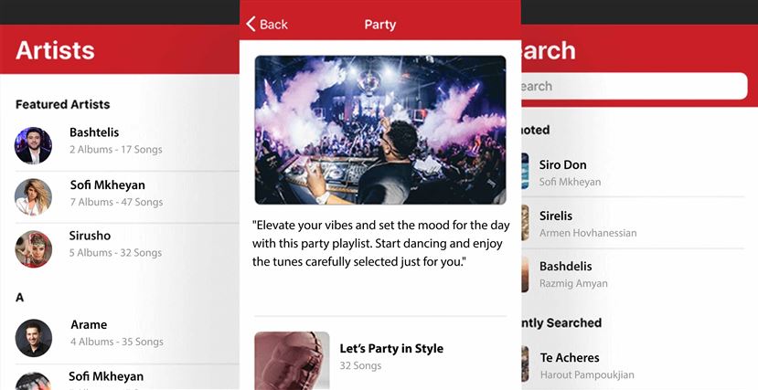 Be the first to have the entire Armenian music in your pocket. Download the app now !